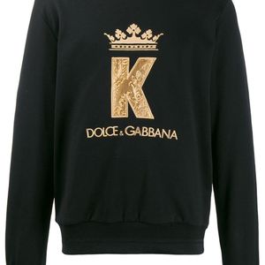メンズ Dolce & Gabbana King パッチ スウェットシャツ ブラック