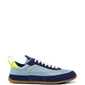 McQueen Blue Ec1 Panelled Lace-Up Sneakers for men