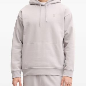 On Shoes Grey Embroidered-Logo Hoodie for men