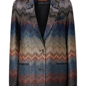 Missoni Black Chevron-Pattern Blazer