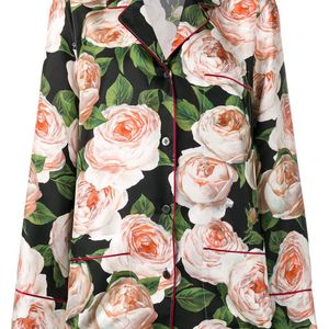 Blusa con estampado de rosas Dolce & Gabbana de color Negro