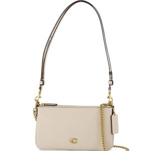 COACH White Audrey Leather Crossbody Bag