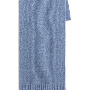 Woolrich Blue Mouline Wool Scarf for men