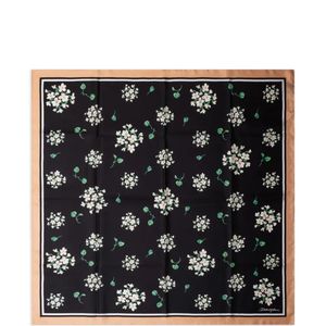 Dolce & Gabbana Black Luxurious Silk Floral Scarf