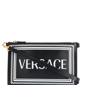 Versace 1990s ロゴクラッチバッグ ブラック