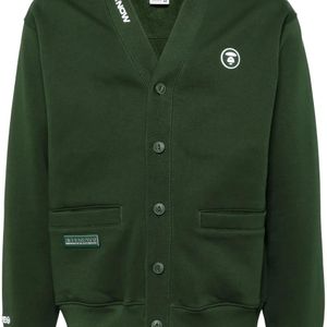 Aape By A Bathing Ape Green Logo Cardigan for men