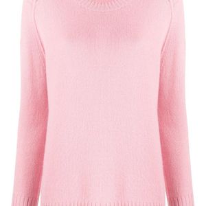 Allude Pink Pullover mit gerippten Details