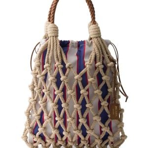 Prada Natural Medium Noué Cotton Tote Bag