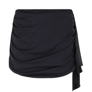 FEDERICA TOSI Black Ruched-Detail Skirt