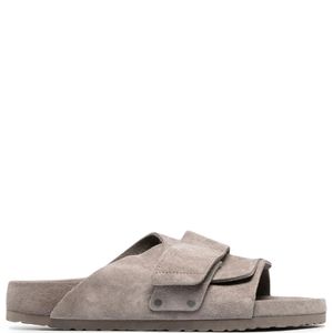 Birkenstock Grey Suede Slip-On Sandals for men