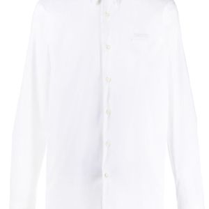 Chemise à détail de logo Prada pour homme en coloris Blanc