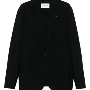 Givenchy Black Single-Breasted Wool Blazer for men