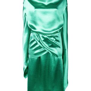 Vestido drapeado con efecto arrugado Christopher Kane de color Verde