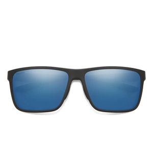 Smith Blue Rectangle-Frame Sunglasses