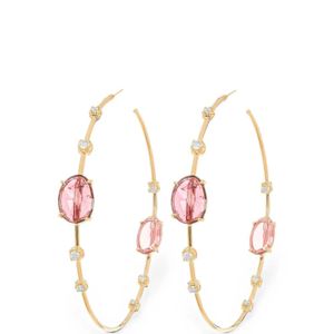 Jacquie Aiche White Embelish Hoop Earrings