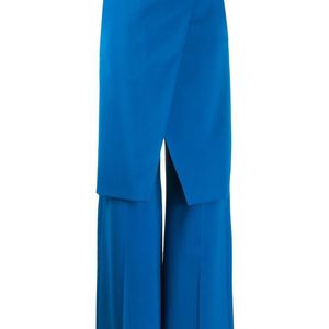 Pantalon droit à design superposé MM6 by Maison Martin Margiela en coloris Bleu