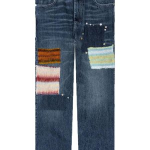 Marni Blue Logo-Patch Jeans for men