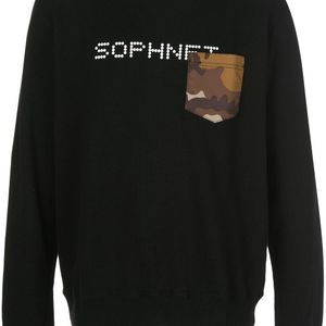 メンズ Sophnet ロゴ スウェットシャツ ブラック