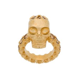 Alexander McQueen Jewelled Skull Ring メタリック