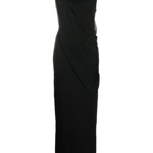Balmain デコラティブボタン ドレス ブラック