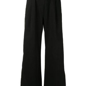 Forte Forte Black Elasticated-waist Straight Trousers