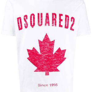 DSquared² T-Shirt mit Logo-Print in Weiß für Herren