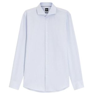 Boss White Check-Pattern Long-Sleeve Shirt for men