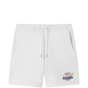Casablanca White X Casa Kaspia New York Embroidered Drawstring Shorts for men