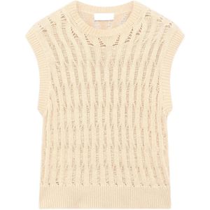 Lardini Natural Open-Knit Cotton Vest