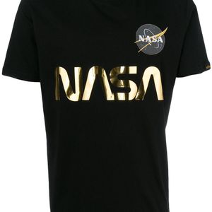 メンズ Alpha Industries Nasa Tシャツ ブラック