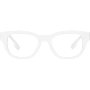 メンズ Burberry スクエア 眼鏡フレーム ホワイト