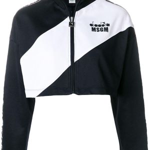 MSGM クロップド スポーツジャケット ブラック