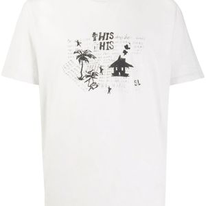 メンズ Saint Laurent グラフィック Tシャツ ホワイト