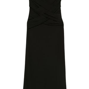 Nanushka Black Drape-Detail Maxi Skirt