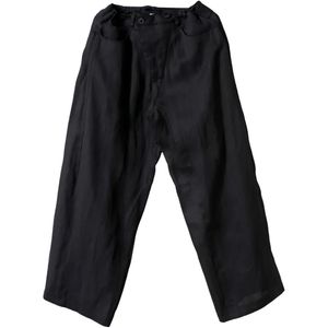 Jan Jan Van Essche Black Sheer-Twill Wide-Leg Trousers for men