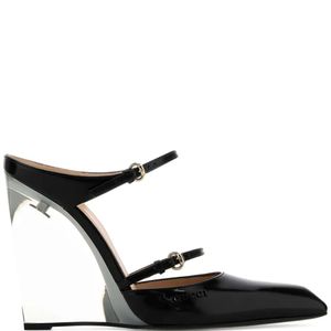 Gucci Black 110Mm Transparent Heel Mules