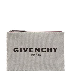 Givenchy ロゴ キャンバスポーチ グレー
