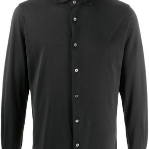 メンズ Dell'Oglio ポインテッドカラー シャツ ブラック