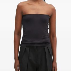 Sportmax Black Strapless Tube Top