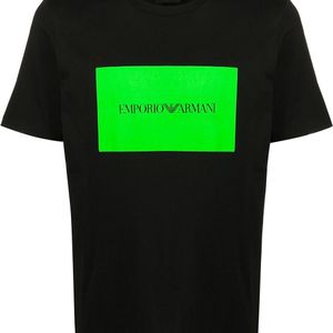 メンズ Emporio Armani ロゴ Tシャツ ブラック