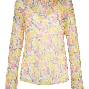 Blusa a fiori semi trasparente di Jason Wu