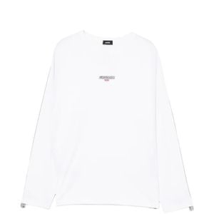 we11done White Logo-Embroidered T-Shirt for men