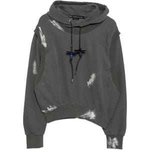ANDERSSON BELL Grey Metallic Painted Hoodie