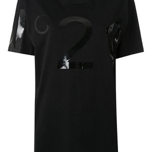 N°21 ロゴ オーバーサイズ Tシャツ ブラック