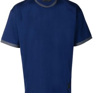 メンズ Prada コントラスト Tシャツ ブルー