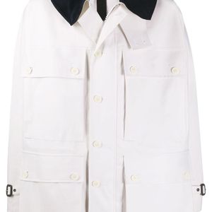 メンズ Mackintosh New York コントラストカラー コート ホワイト
