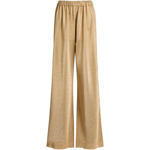 Alberta Ferretti Natural Elasticated-Waistband Trousers