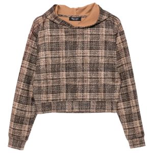 BLAKLACE Brown Checked Hoodie