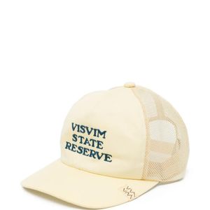 Visvim Natural Mesh-Panel Embroidered Cap for men