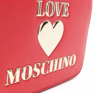 Love Moschino ロゴプレート ショルダーバッグ レッド